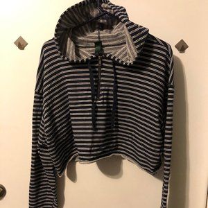 Cropped Half-Zip Hoodie